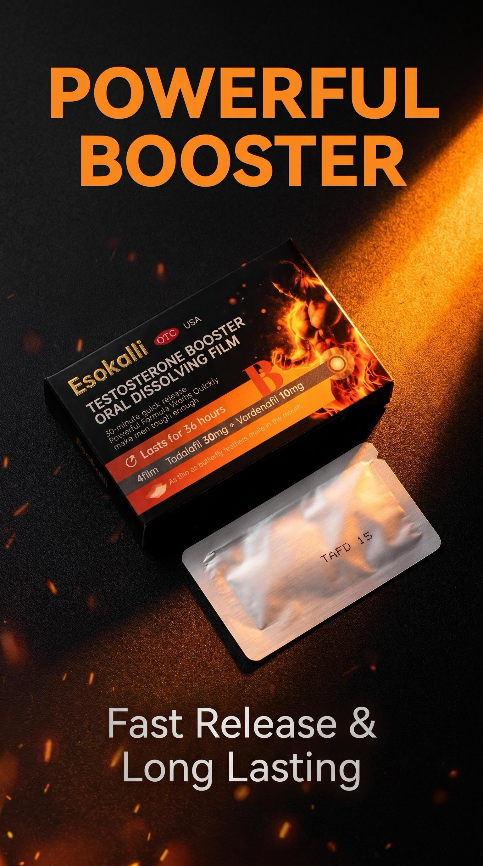 Esokalli TESTOSTERONE BOOSTER ORAL DISSOLVING FILM